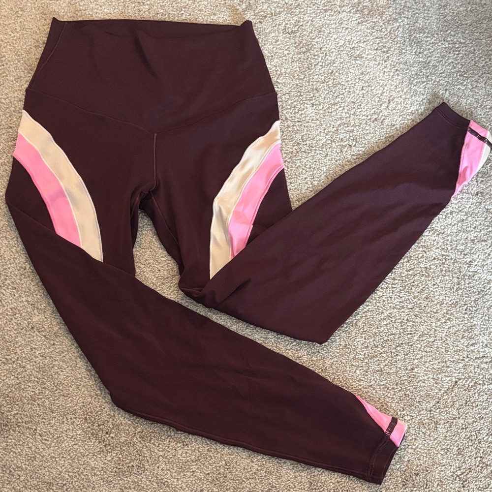 Aerie Burgundy Chill Play Move Leggings